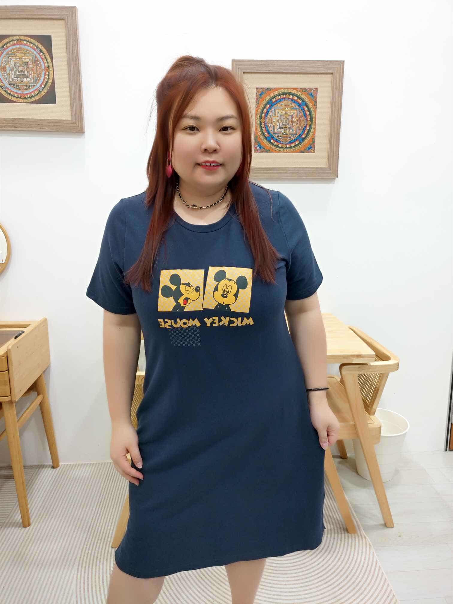 OTB06 BE#06-502463 米奇拼图圆领连衣裙