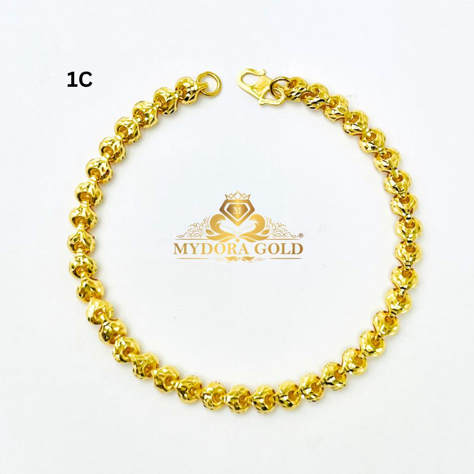 MYDORA Rantai Tangan Mini Siput Love l EMAS 916/22K