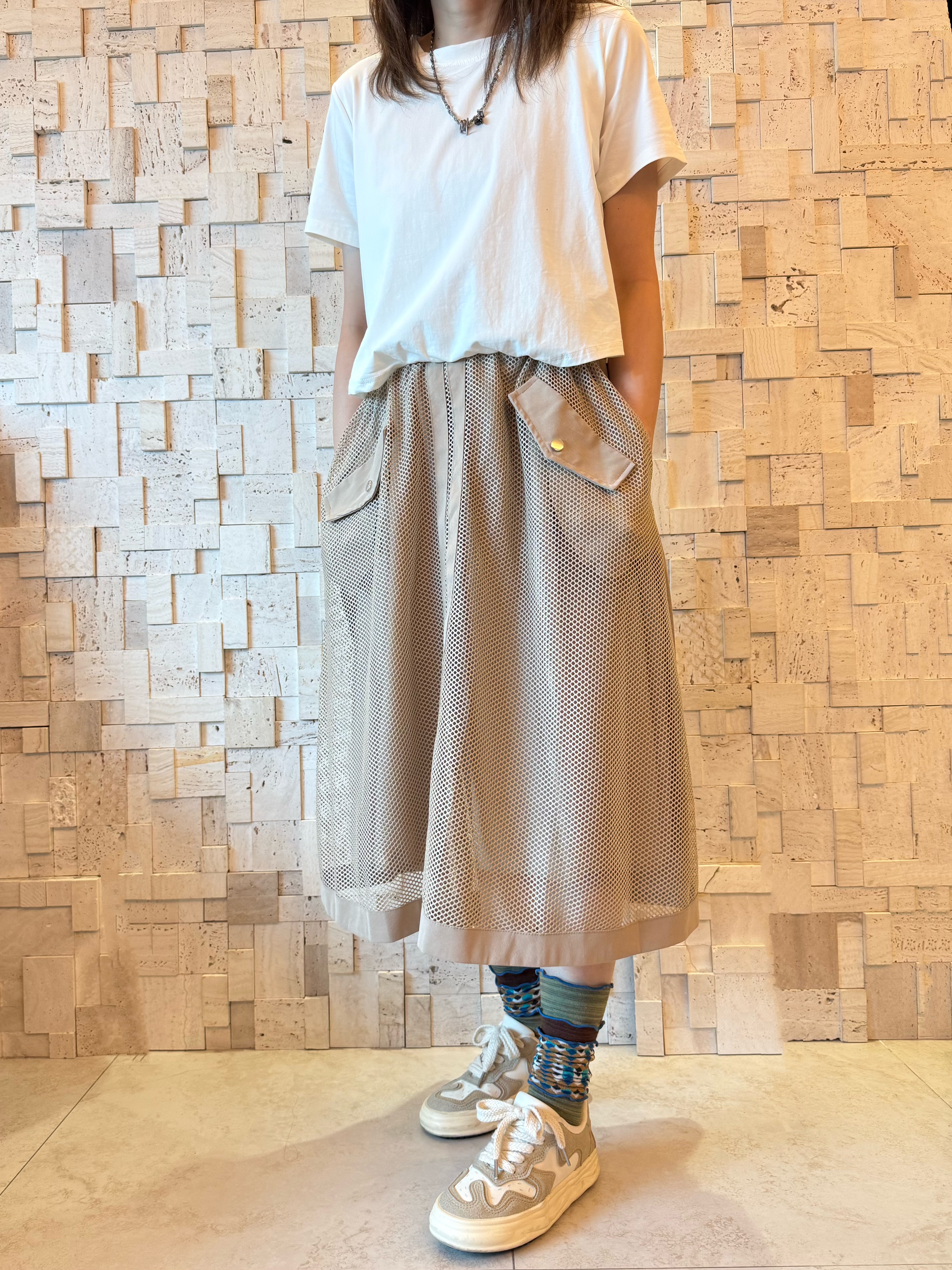 S00360 滑棉拼網紗Op