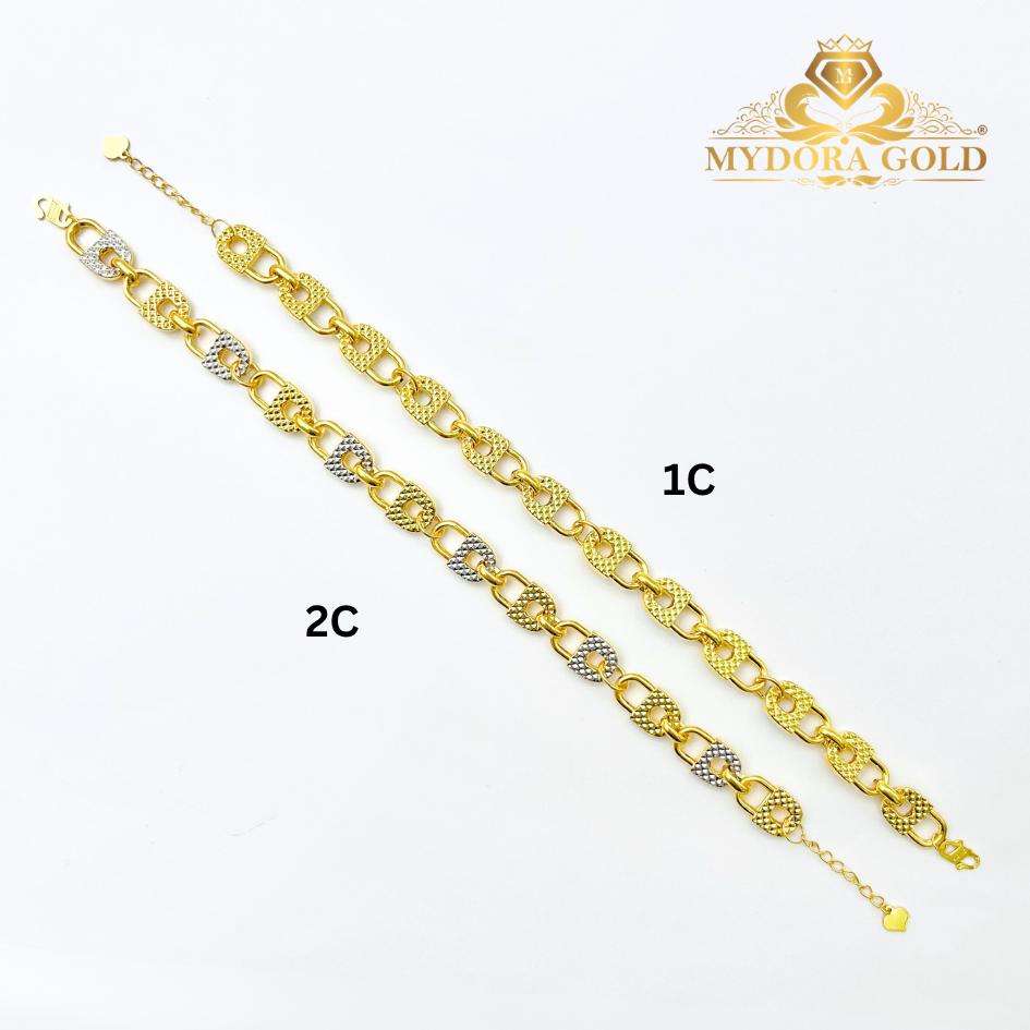 MYDORA Rantai Tangan Fesyen Safety Lock Link l EMAS 916/22K