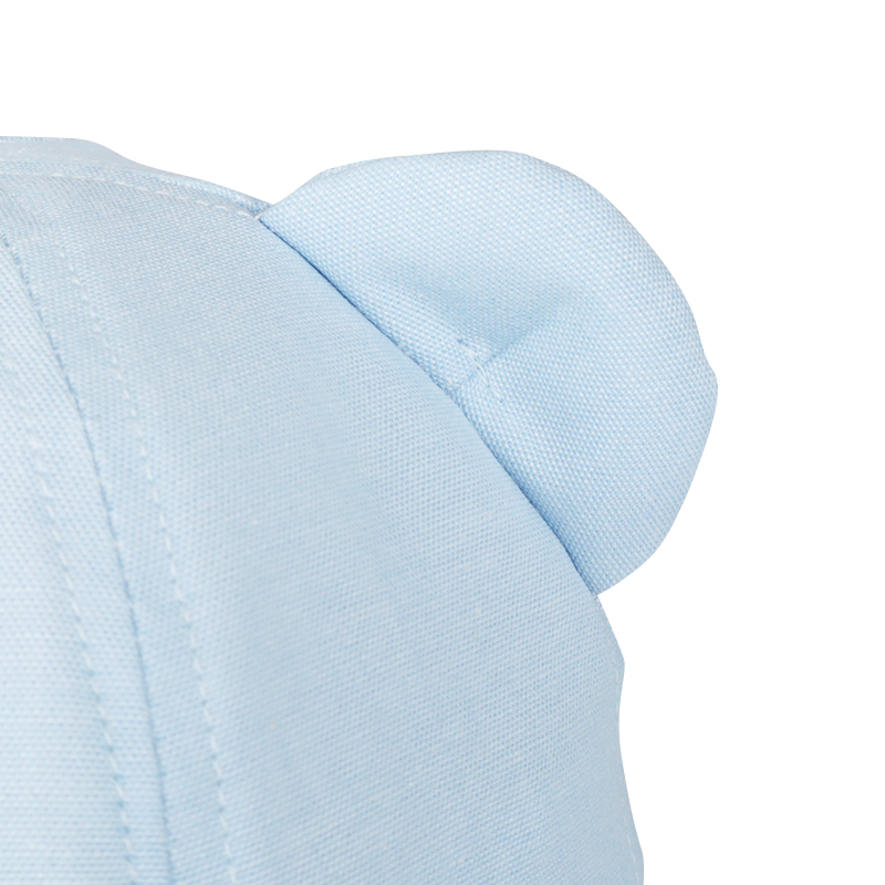 🇯🇵預訂 日本直送🇯🇵日本製藍色立體熊耳朵條紋嬰幼兒帽防UV