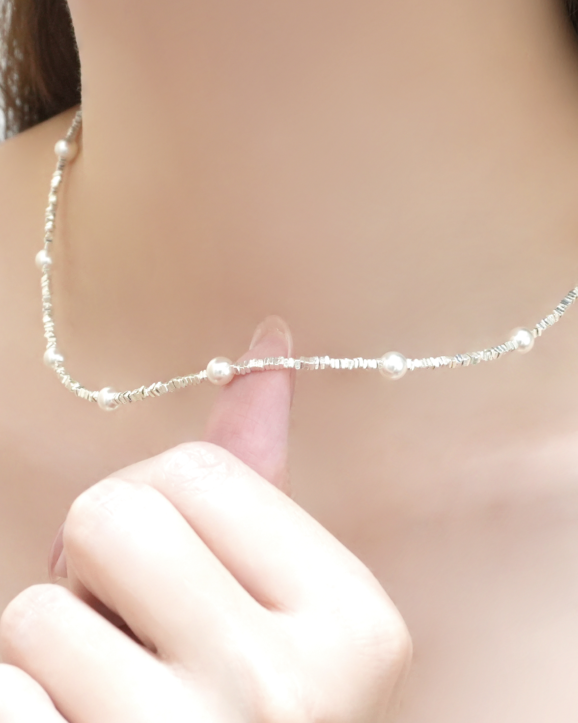 Twisted Harmony Pearl Necklace