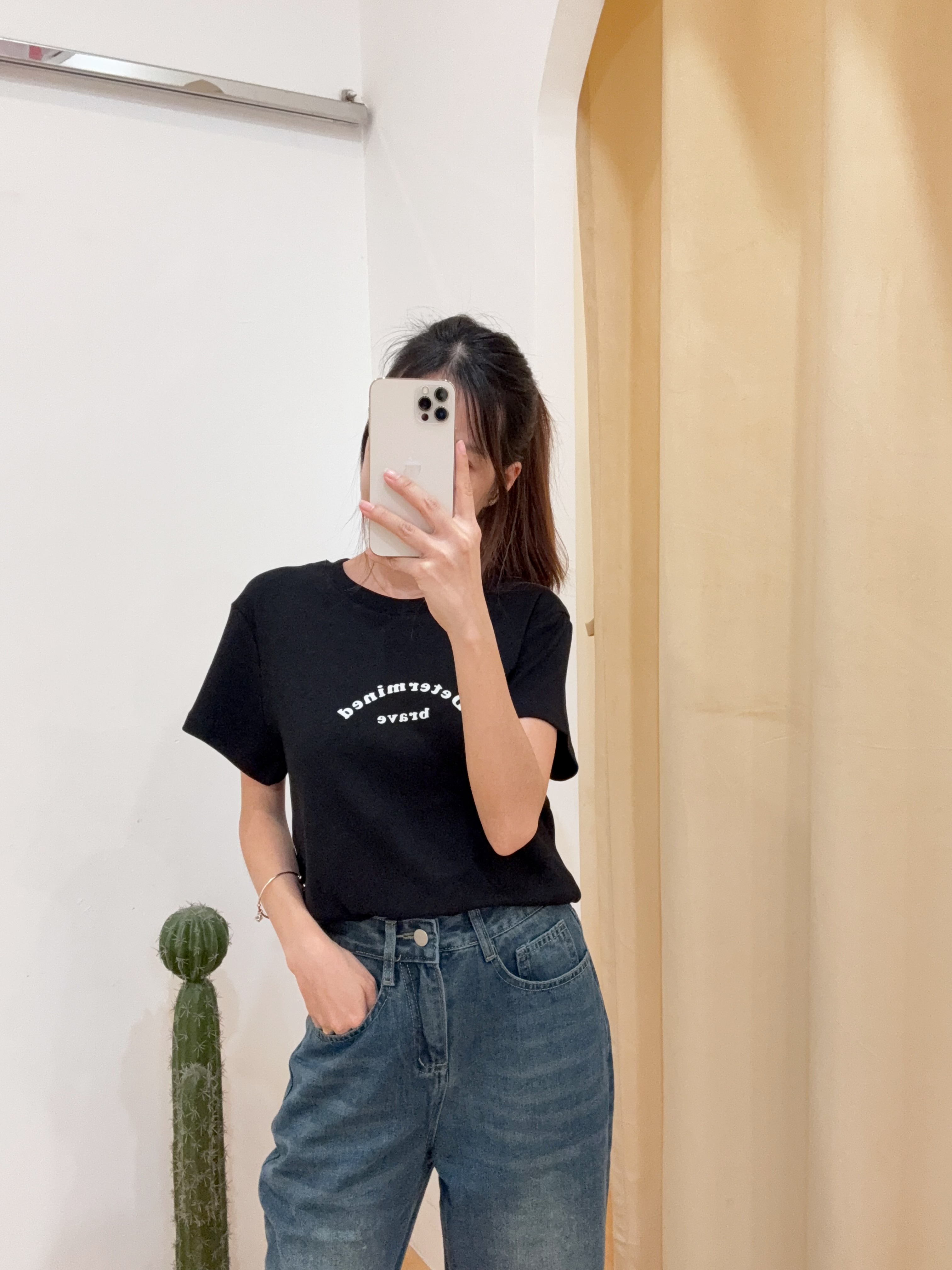 韩系时尚字母常规上衣 R2853