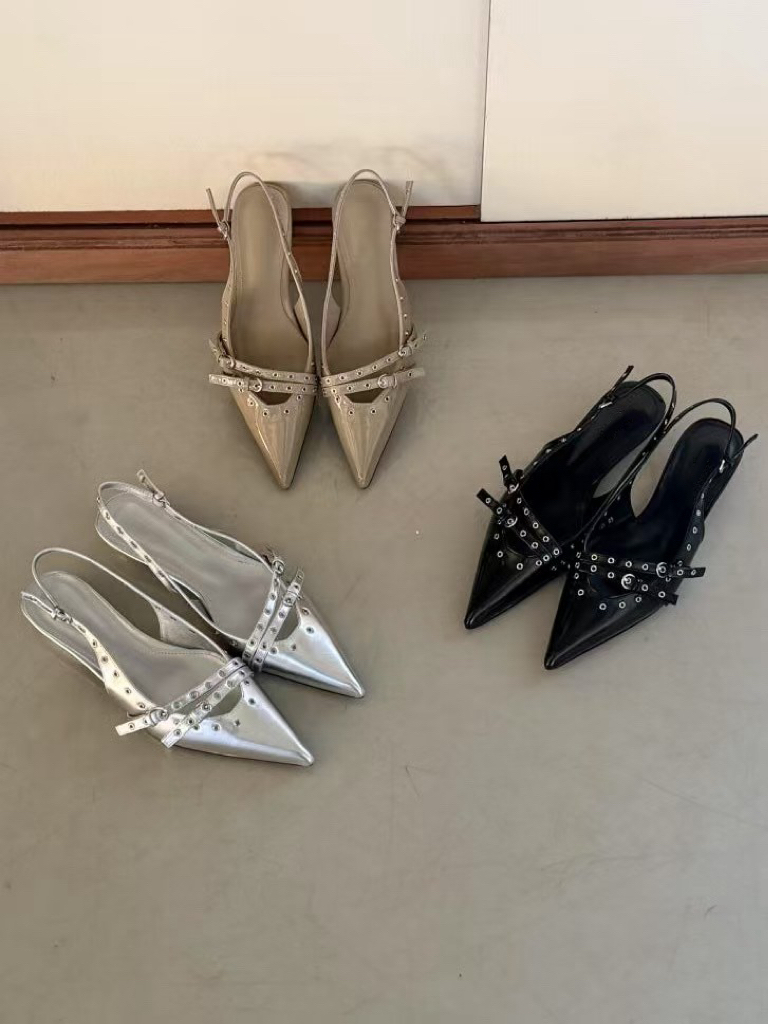 26SS/ 2.5CM DOUBLE STRAP BUCKLE HEELS