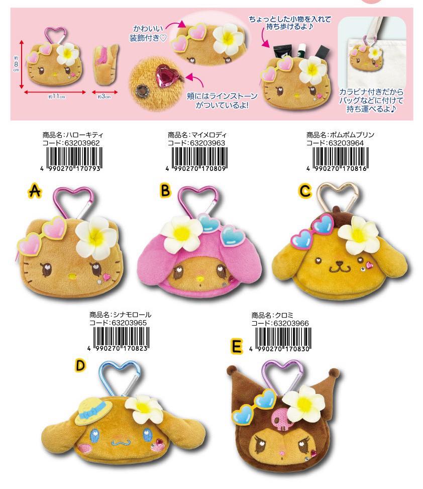 預訂 | 日本版 Sanrio 夏日花花造型 迷你收納愛心掛件