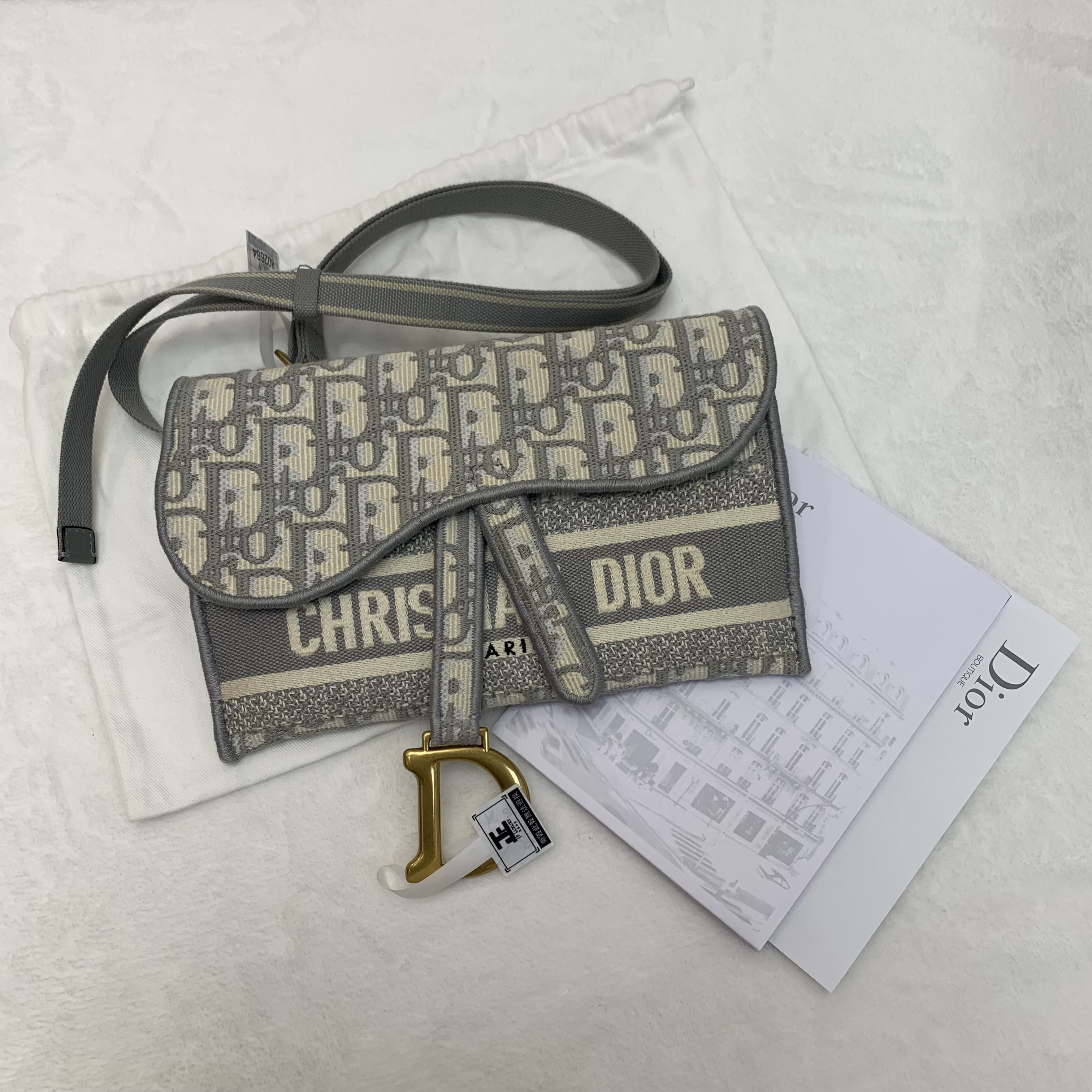 Full set Dior Oblique 刺繡皮革可拆卸