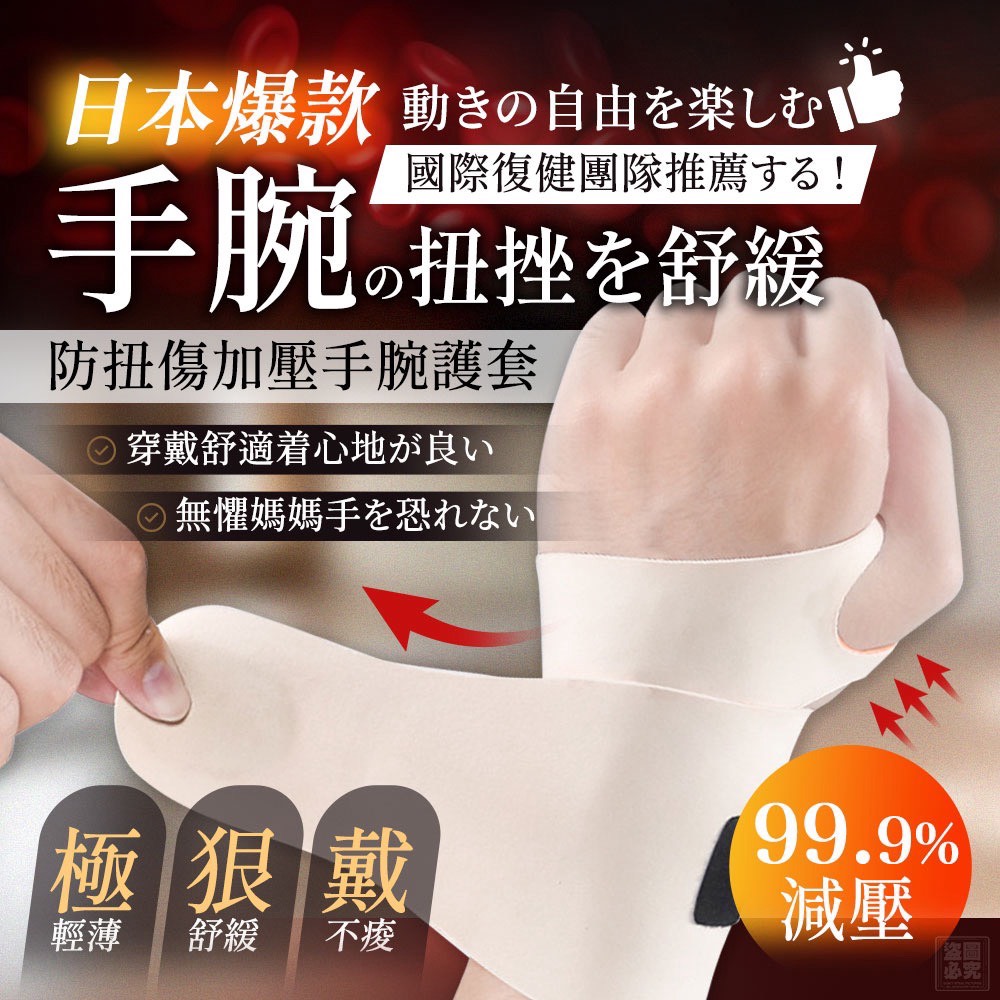 (6月份預購)日本爆款 超薄透氣手腕護套