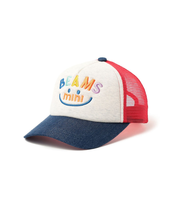 🇯🇵預訂 日本直送🇯🇵Beams Mini四色標誌刺繡微笑拼色網眼帽