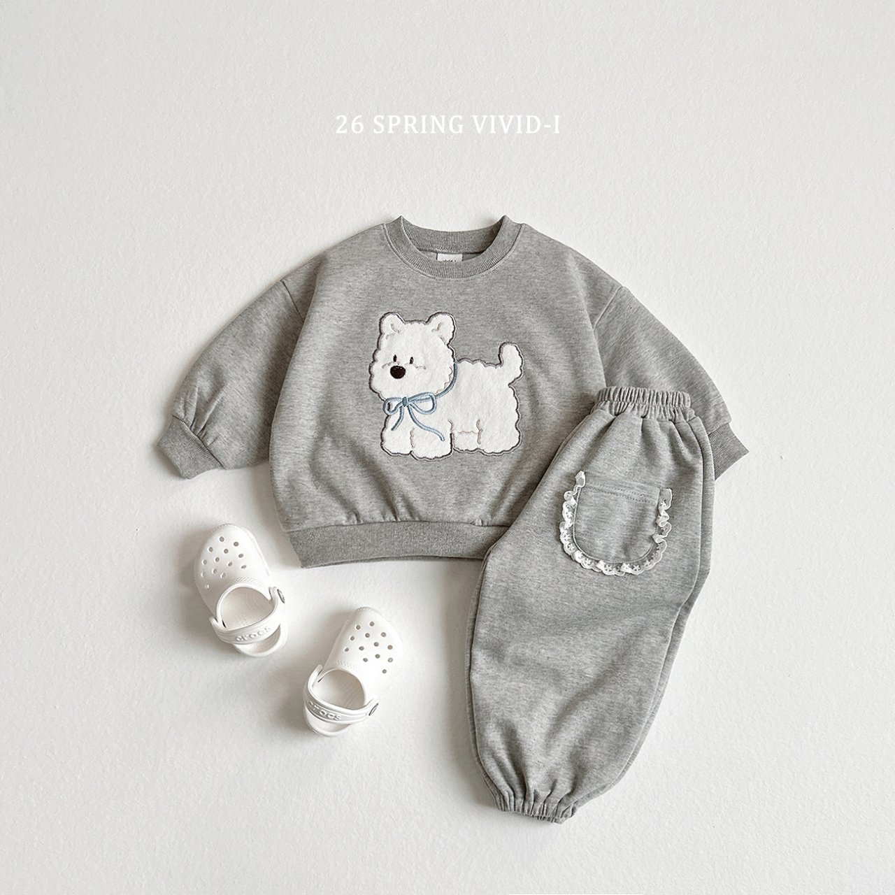 🌸預訂 韓國直送🌸🇰🇷VIVIDI三色動物刺繡貼花寬鬆衛衣