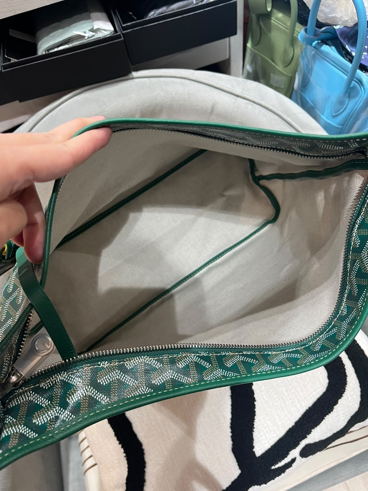 全新未使用品Goyard Boheme Hobo Green 100%Authentic, 全新未使用品 ✅Pouch ✅dust bag 