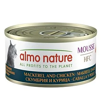 Almo Nature HFC Mousse 鯖魚+雞肉 慕斯貓罐頭 70gx24