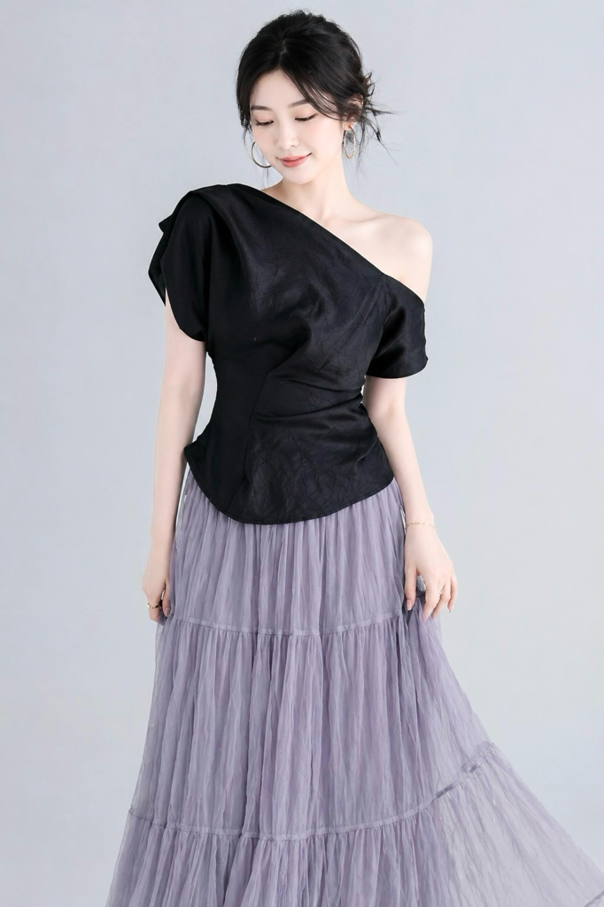 952 Ethereal Tiered Tulle Skirt