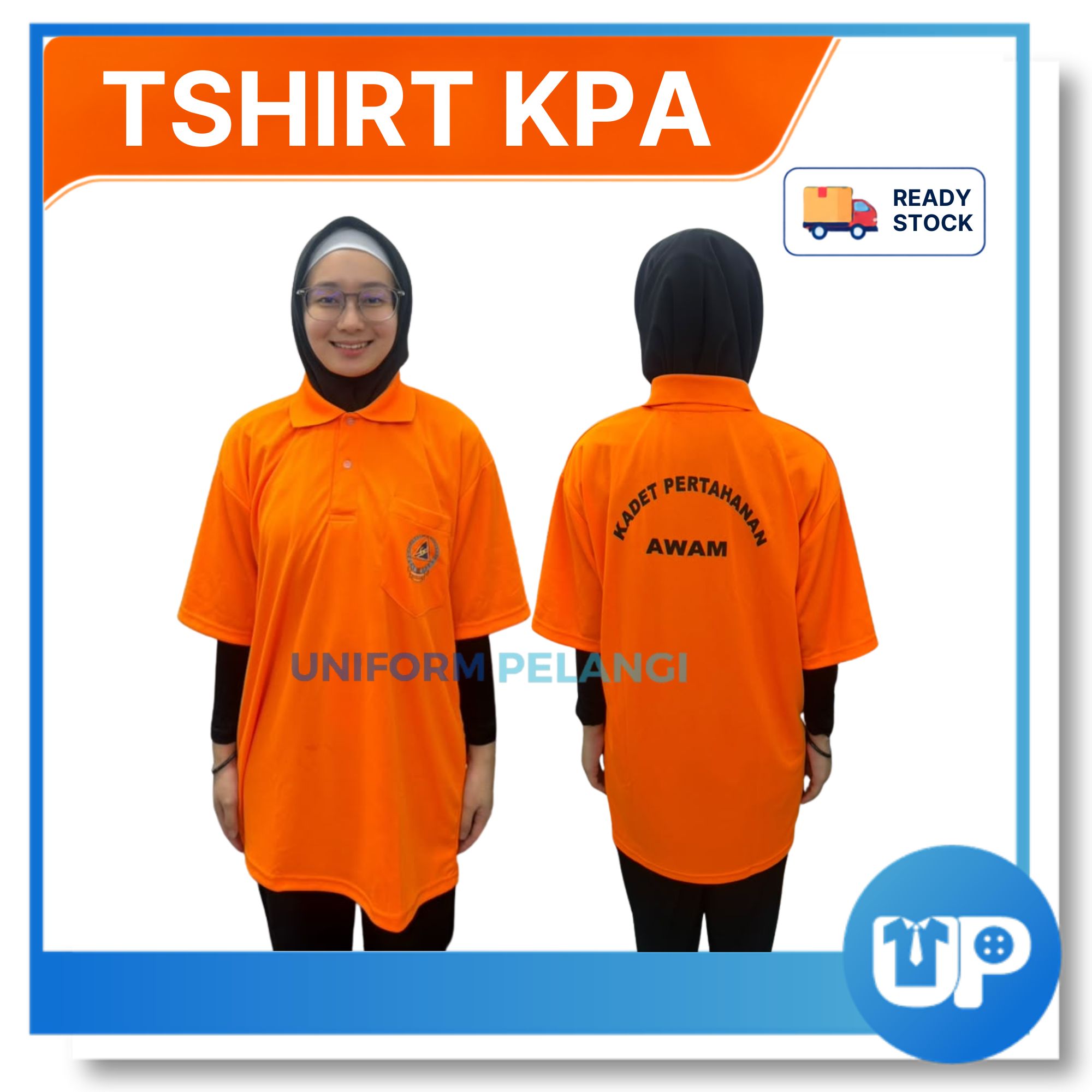 Tsihrt KPA Kadet Pertahanan Awam (Microfiber) Lengan Pendek / Lengan Panjang