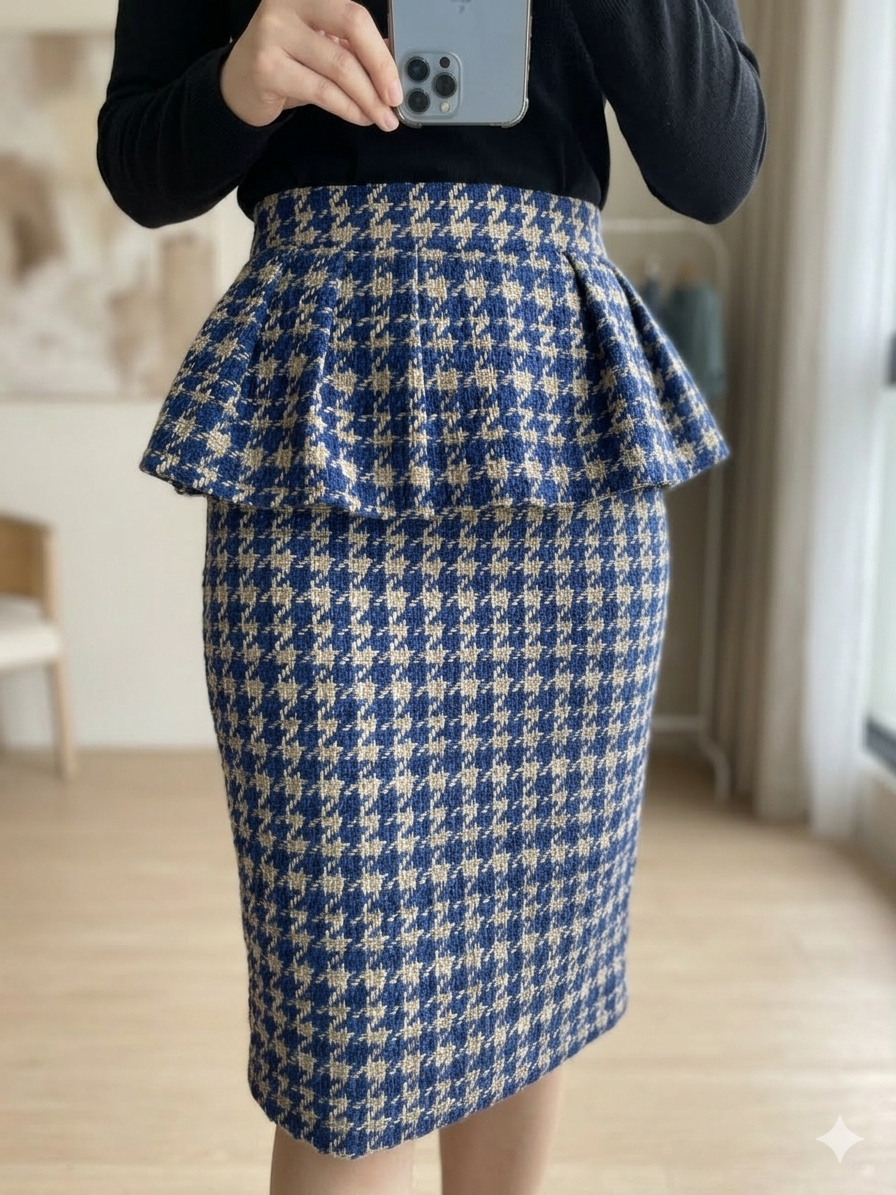 Houndstooth Skirt