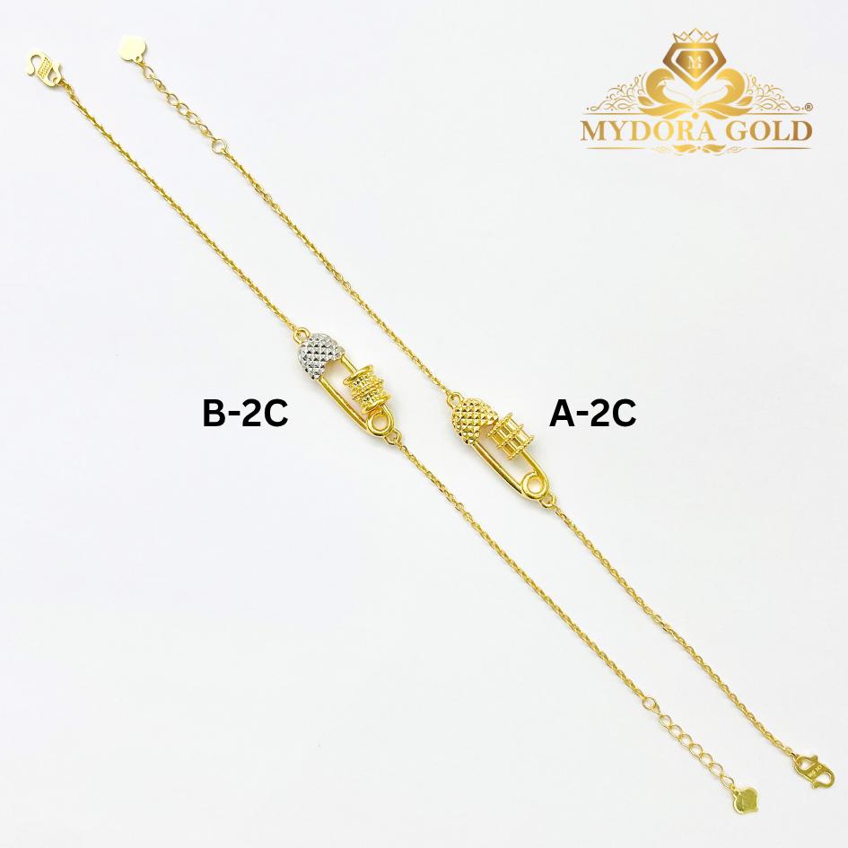 MYDORA Rantai Tangan Tube Bead Safety Pin Series l EMAS 916/22K