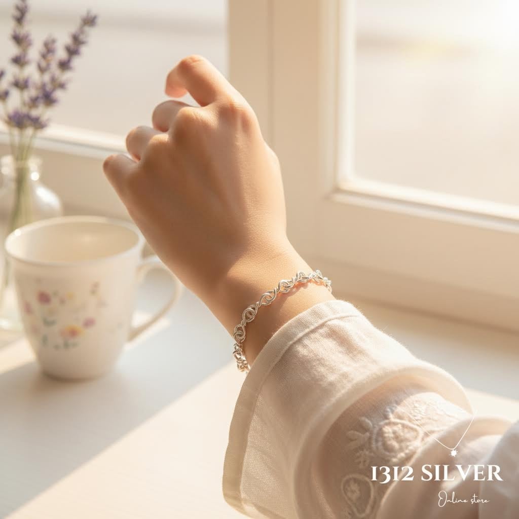 S925 - EB0132 Twisted Link Bracelet