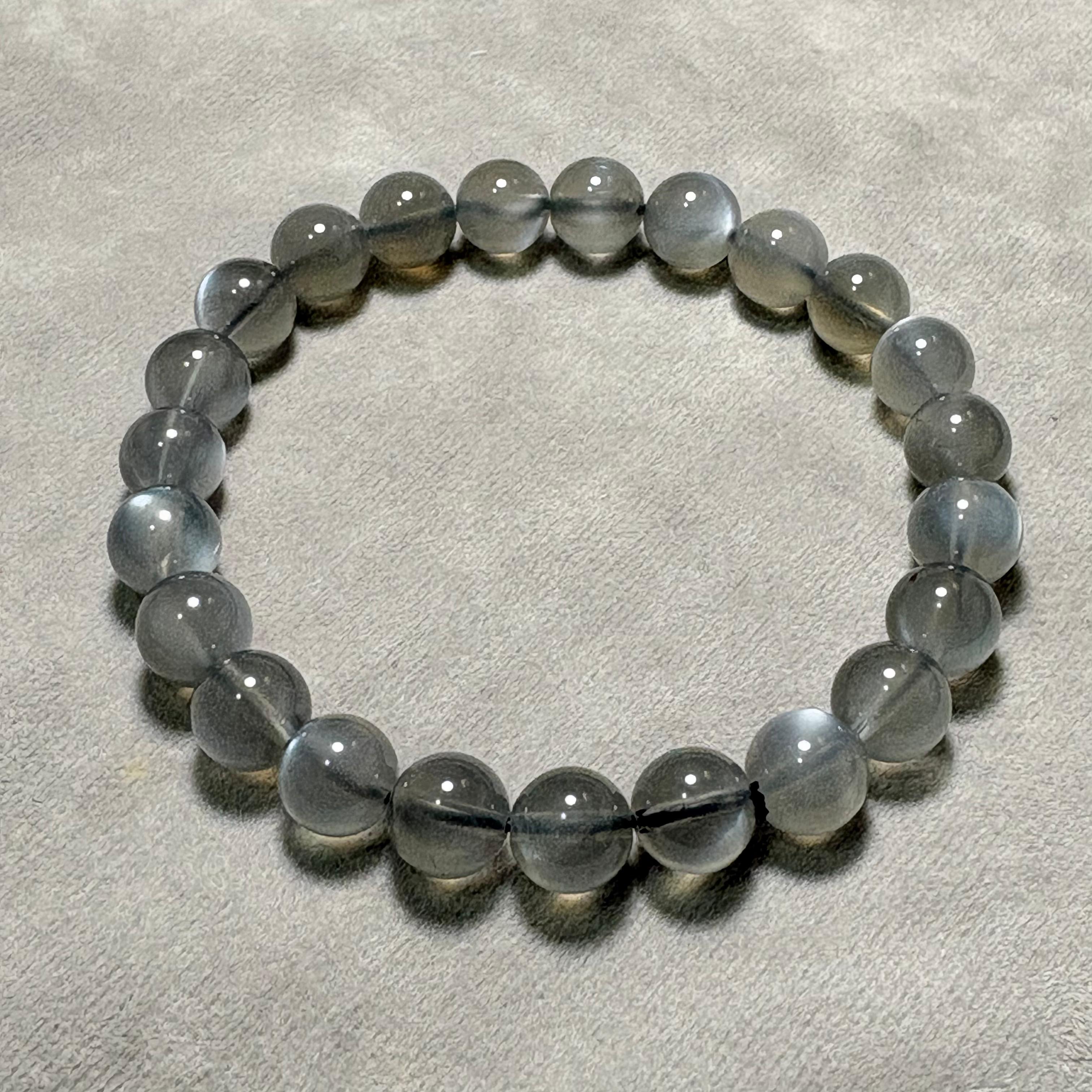 黑月亮石手串 No.4556 規格：8mm 珠16cm手圍