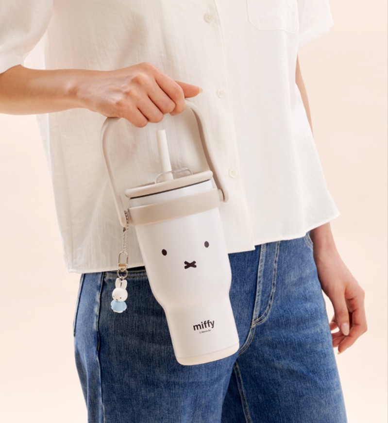 [ 韓國 Miffy ] Miffy 大容量不鏽鋼手柄 保溫杯 900ml