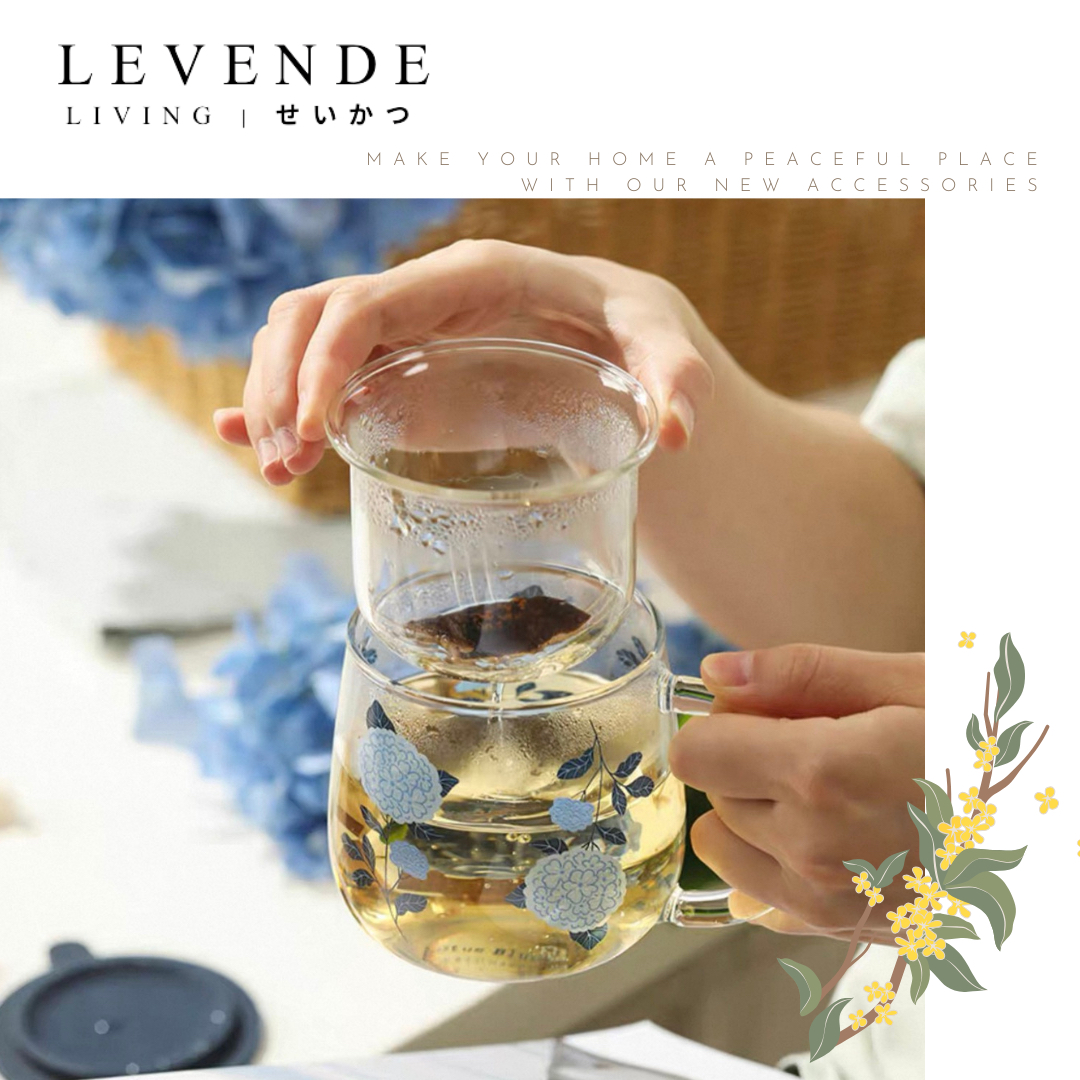 Levende 繡球花高硼硅耐熱玻璃杯