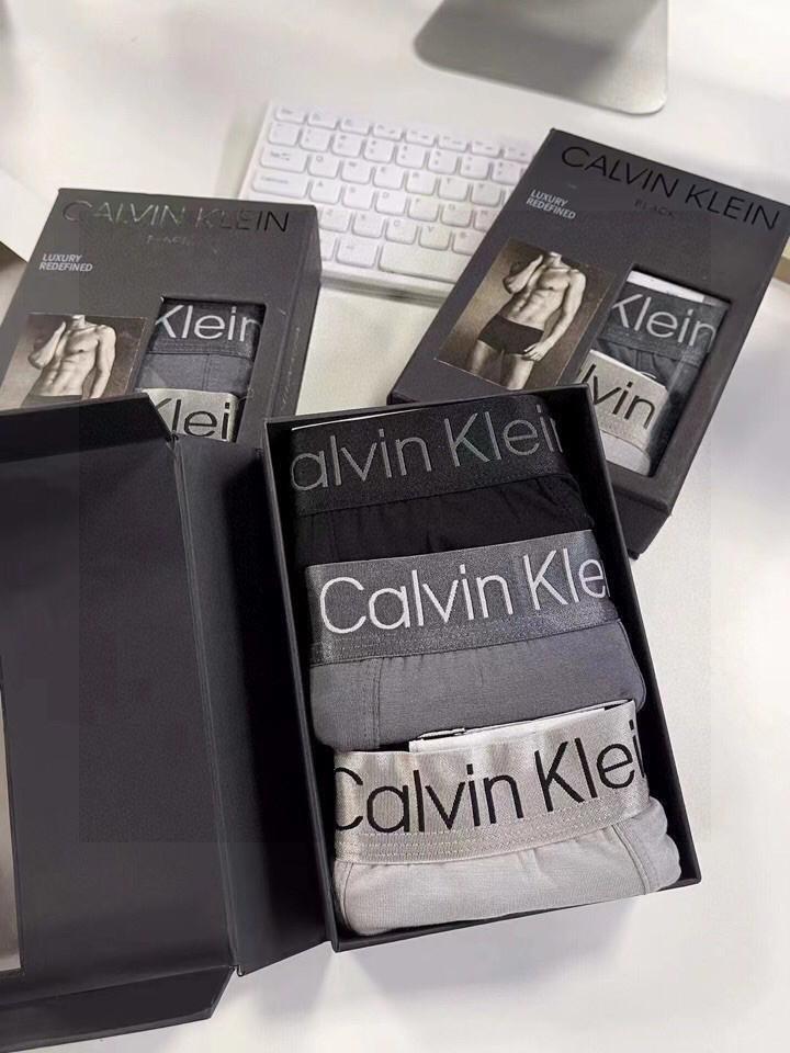 預訂 CALVIN KLEIN 男裝彈力平腳內褲 (黑色盒)經典款