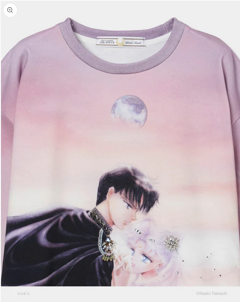 《Pre-Order》Princess Serenity & Prince Endymion (bijou) T-shirt｜tanakadaisuke X Pretty Guardians Sailor Moon (26S45-P)