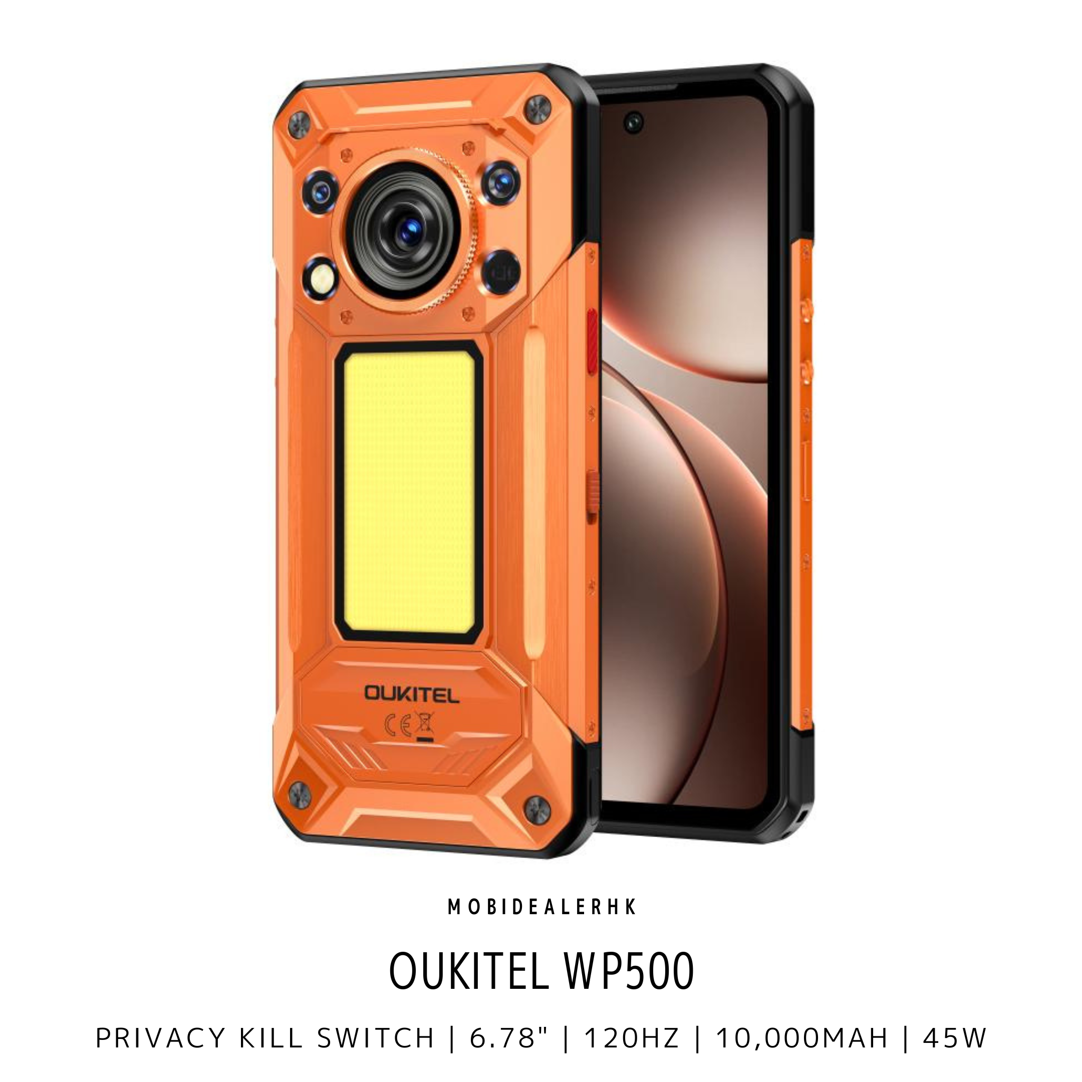 Oukitel WP500 | 歐奇 WP500 | 5G | 三防手機 | 夜視鏡 | 10,000mAh | 反向充電 | 6.78"