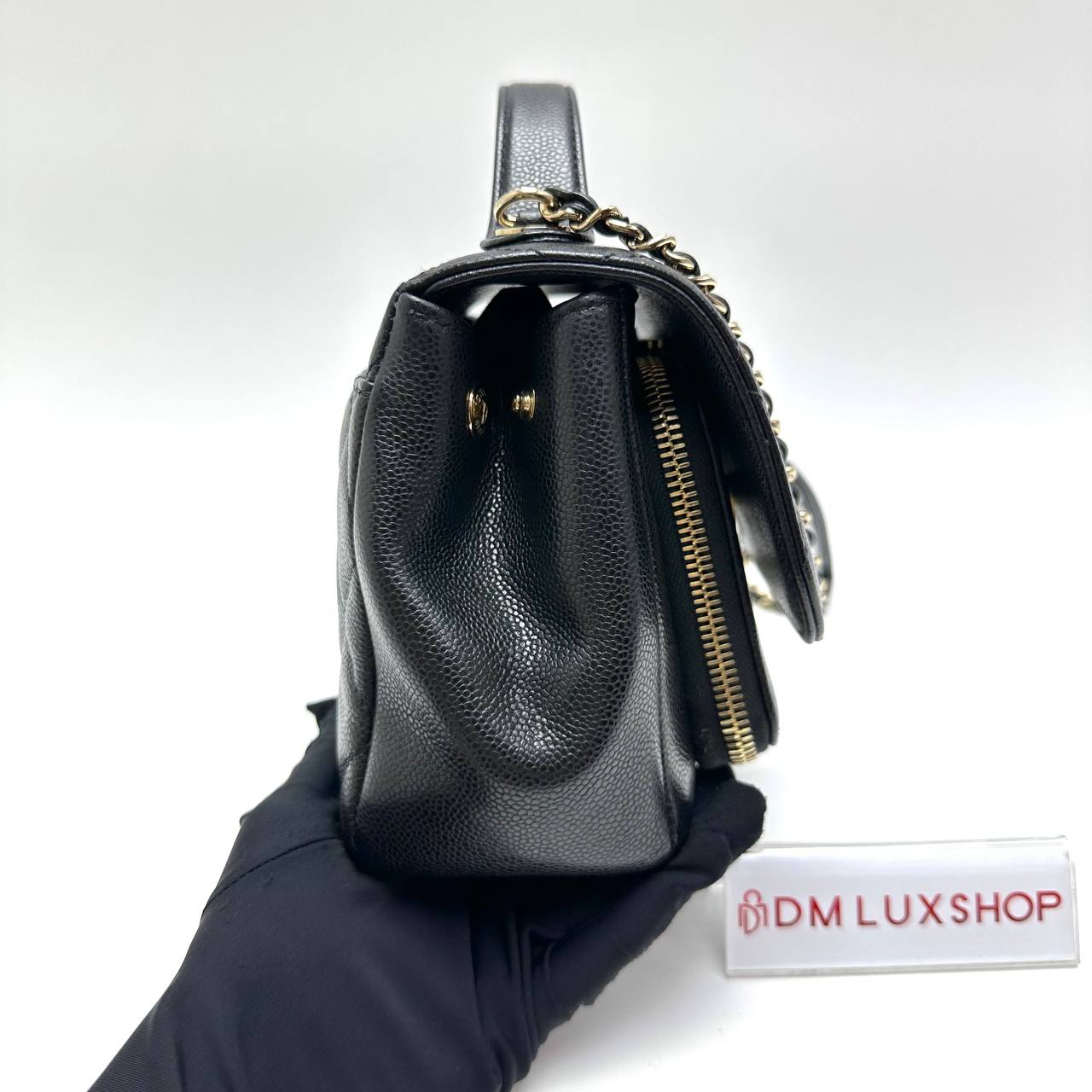 Chanel Black Caviar Small Business Affinity Flap Bag GHW (Serial 30, Y: 2020)