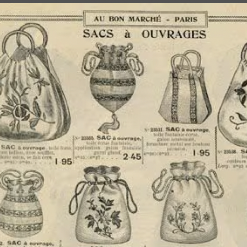 c.a. 1920-30s European Art Deco Micro-beading Reticule Drawstring Bag (EZ194)