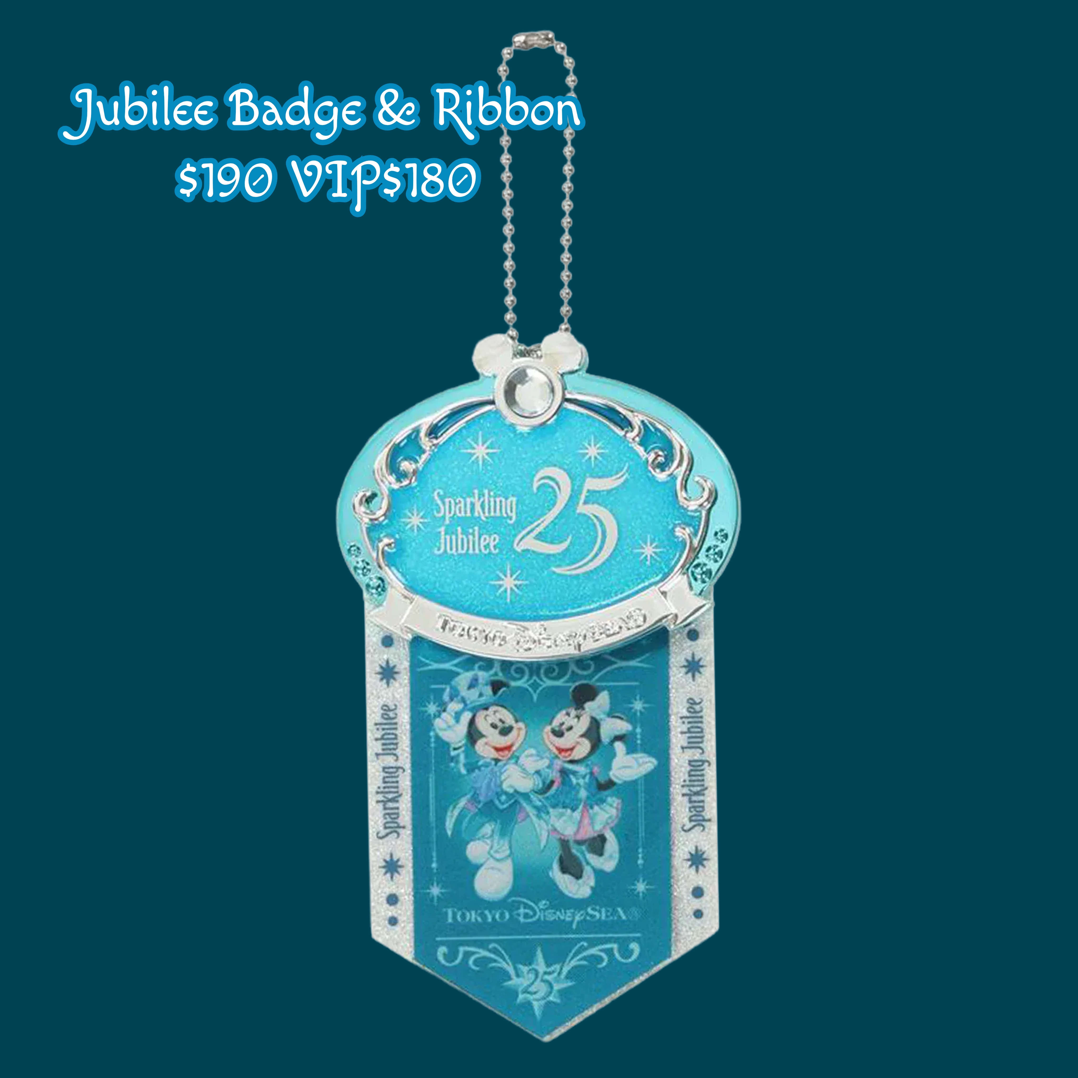 【預訂】DisneySea 25th Mickey & Minnie Jubilee Badge & Ribbon