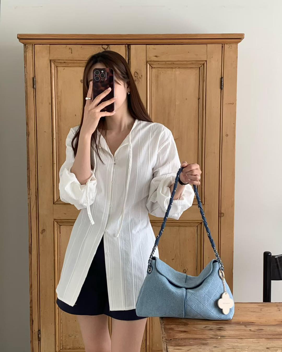 絕美春季牛仔布香香風手袋子