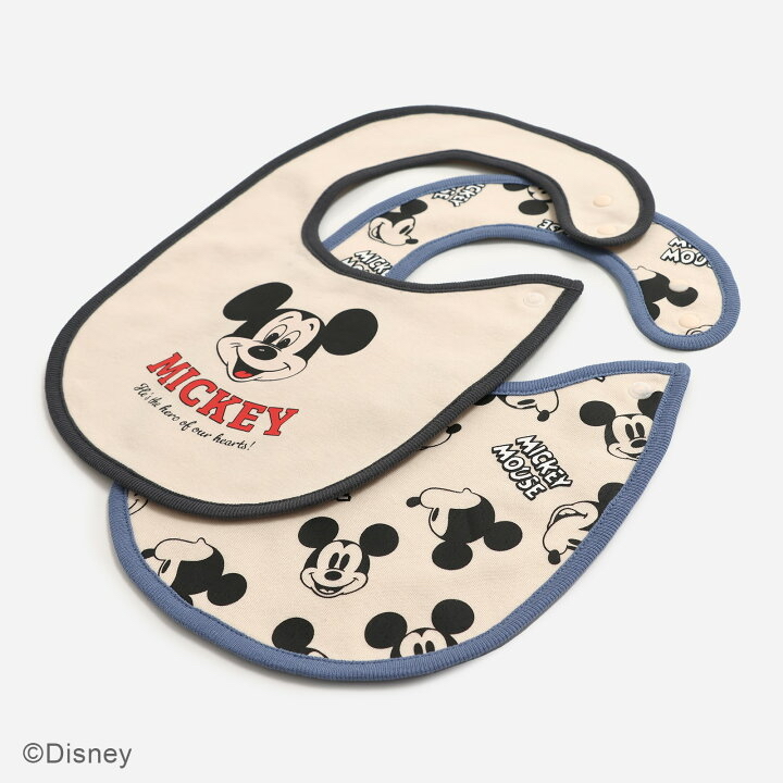 🇯🇵預訂 日本直送🇯🇵米奇印花純棉口水巾圍兜兩件套