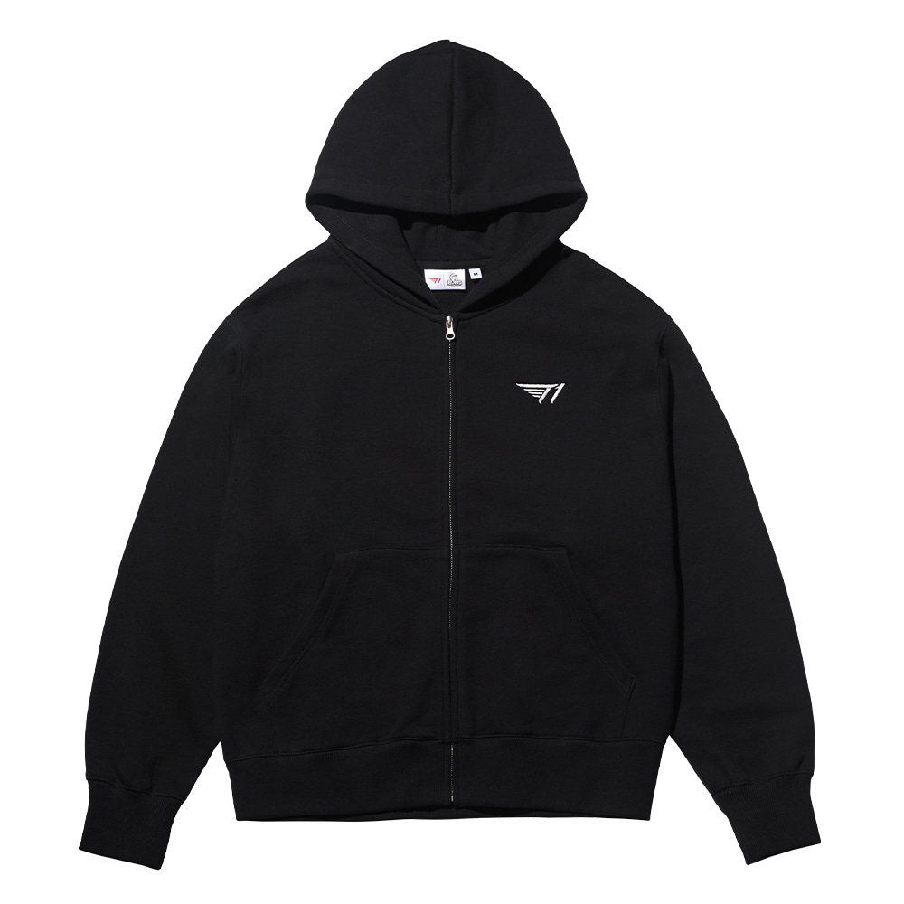 [BDNS x T1] Player Zip-up Hoodie Black