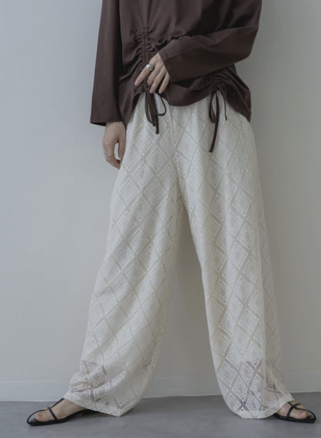 蕾絲休閒褲 - 2026 流行穿搭  蕾絲休閒褲 時尚穿搭 優雅日常 柔軟舒適 獨特設計 成人休閒 易於配搭 日本直送   #JP-I-260035