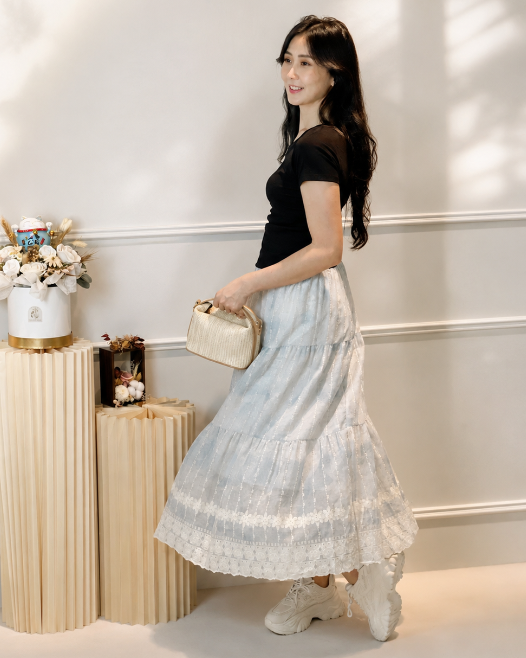 5122 Celestia Lace A Line Skirt 