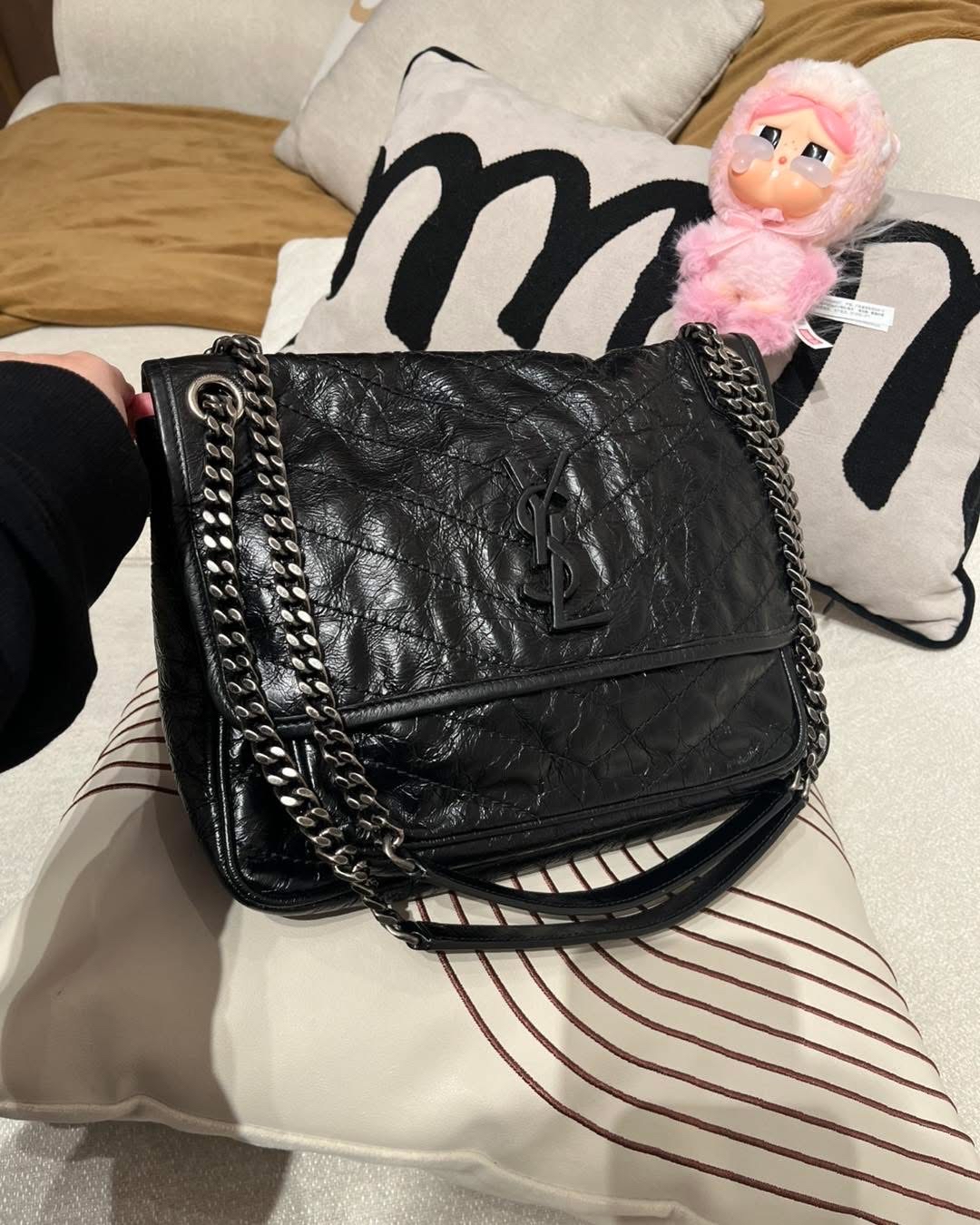 YSL Saint Laurent Niki medium black 100%Authentic, 98%new✅dust bag