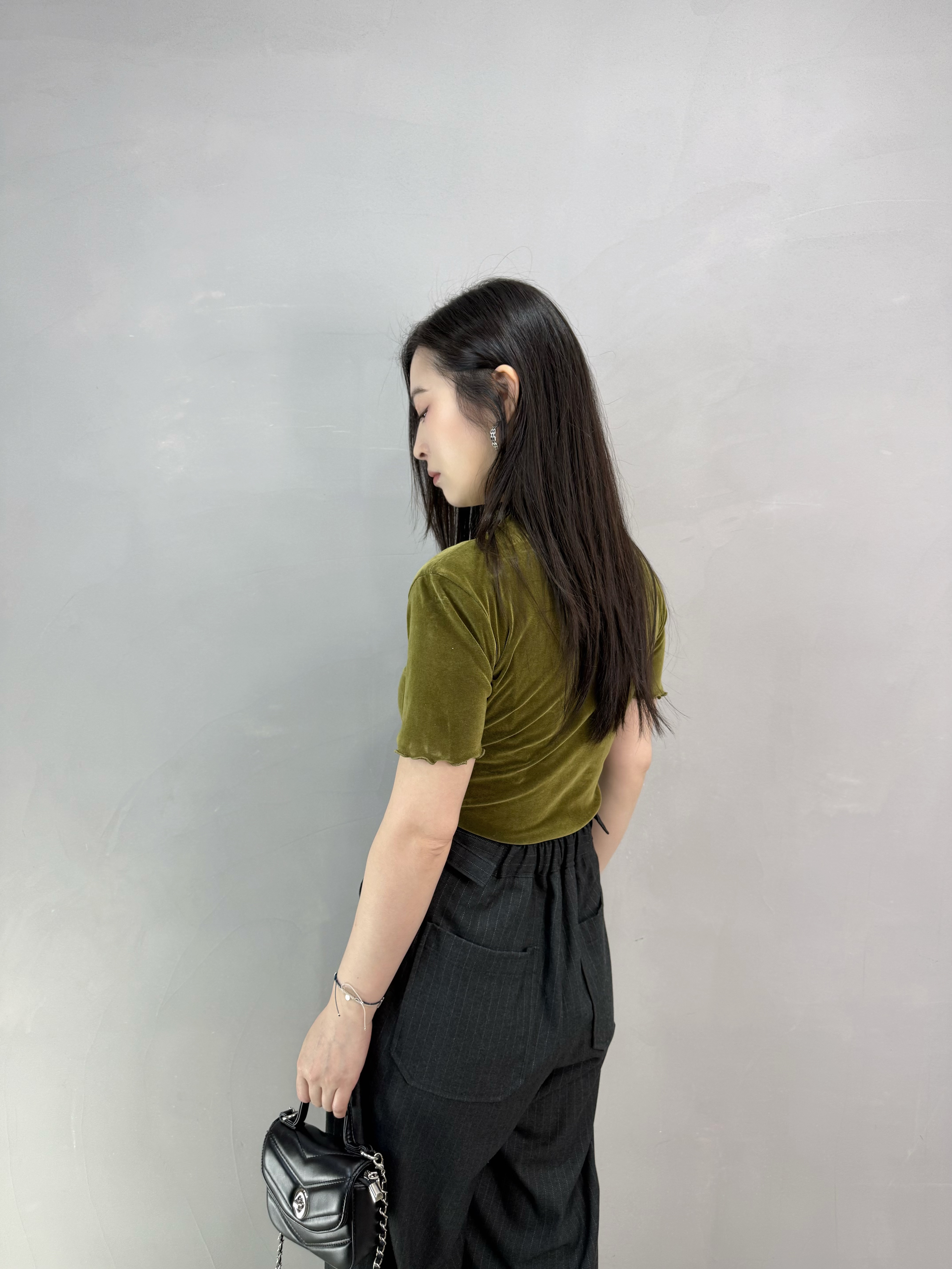 F67 束腰條子闊褲