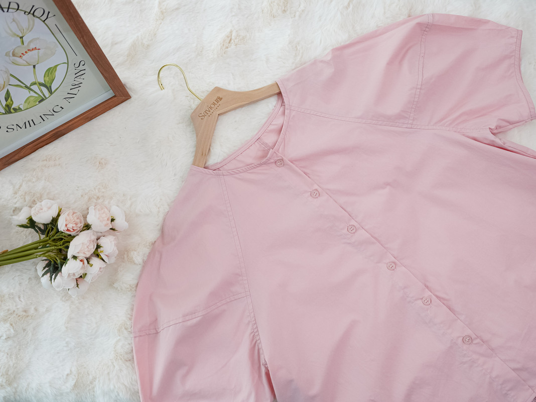 Puff Sleeve Round Neck Loose Blouse ‖ 圆领泡泡袖宽松衬衫上衣 KR0168188