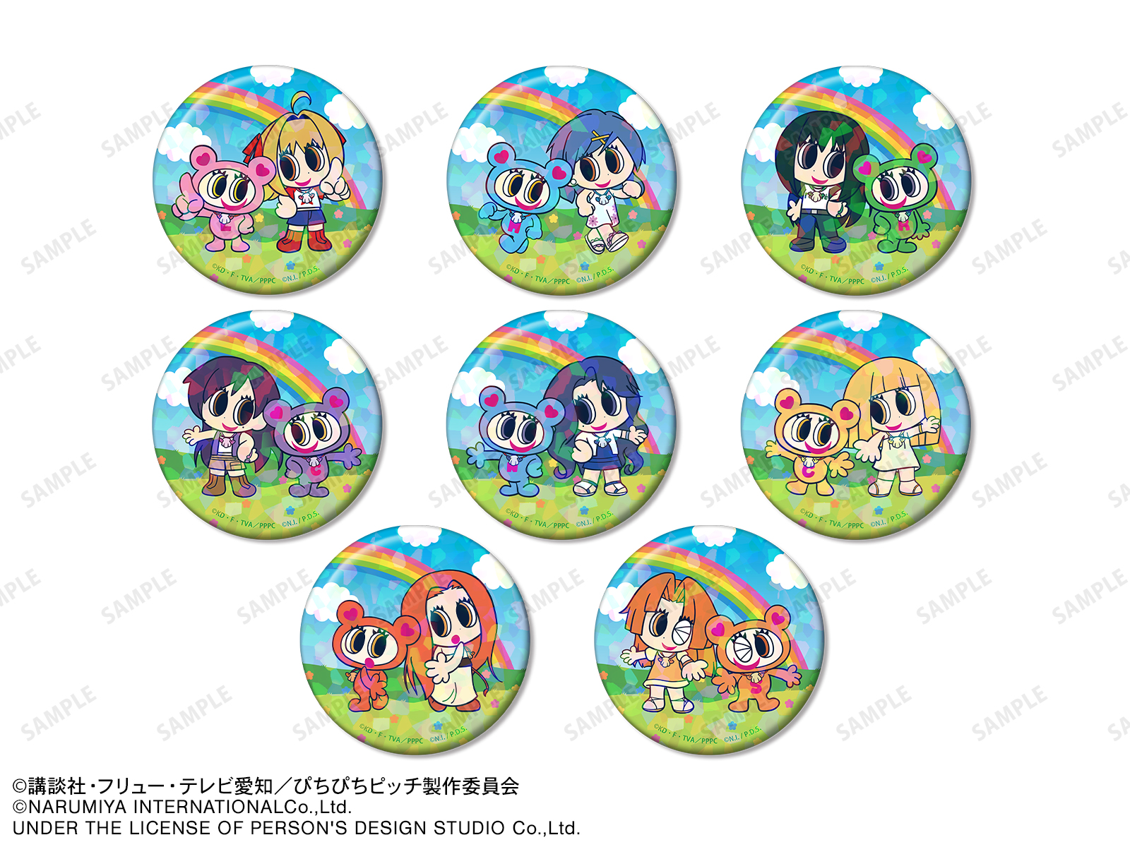 《Pre-Order》ANGEL BLUE 75mm Can Badge｜唱K小魚仙 Pichi Pichi Pitch X ANGEL BLUE (26PP14-P)