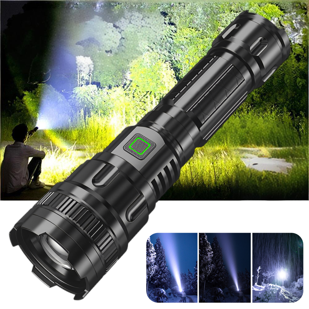 充電變焦強光手電筒 含電池 1x 18650 UB0274