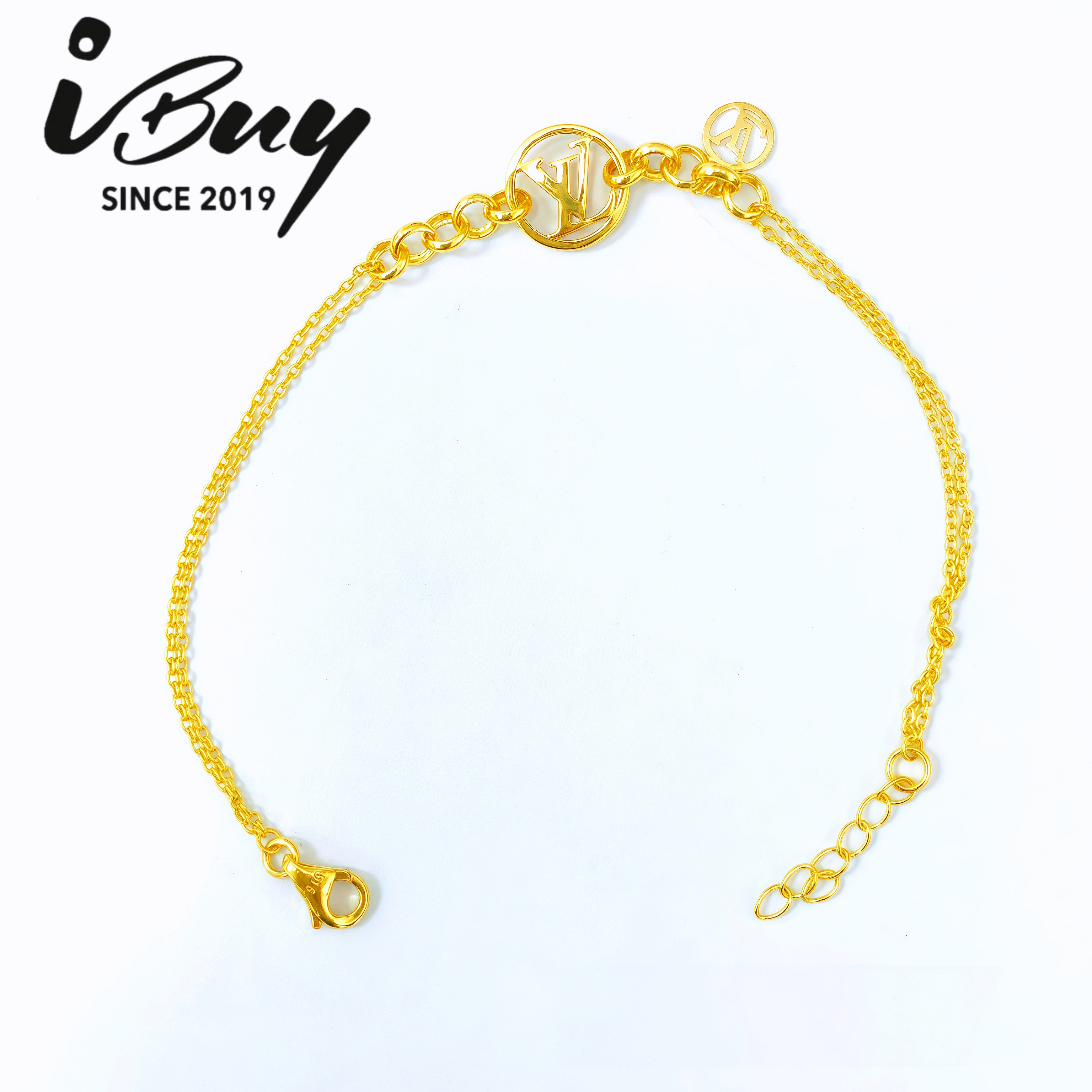 916 GOLD LV + CANDY CIRCLE FANCY BRACELET 916 金 VL图标配糖圈花式手链