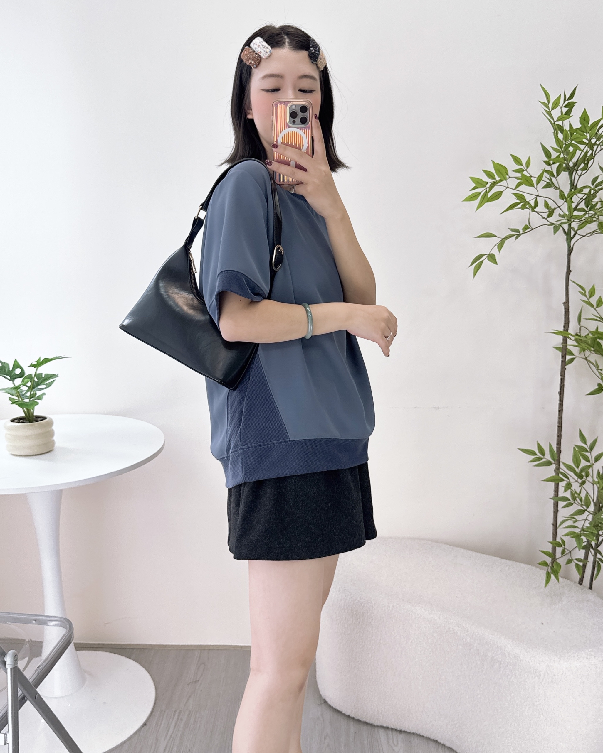 長青高質滑嘟嘟雪紡上衣 2色