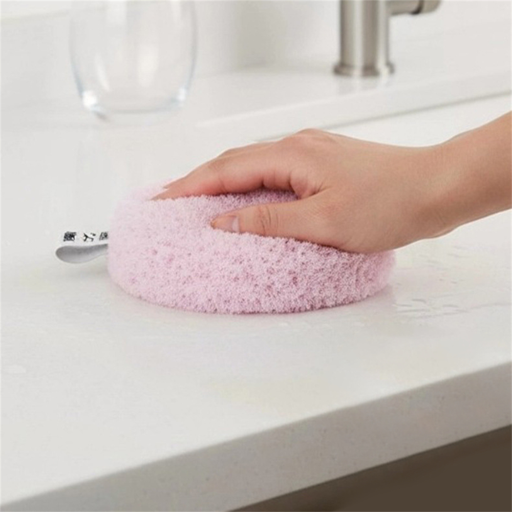 抗菌浴室清潔球 水池臺面清潔刷 魔力擦 清潔 藍色 [平行進口] HK2686