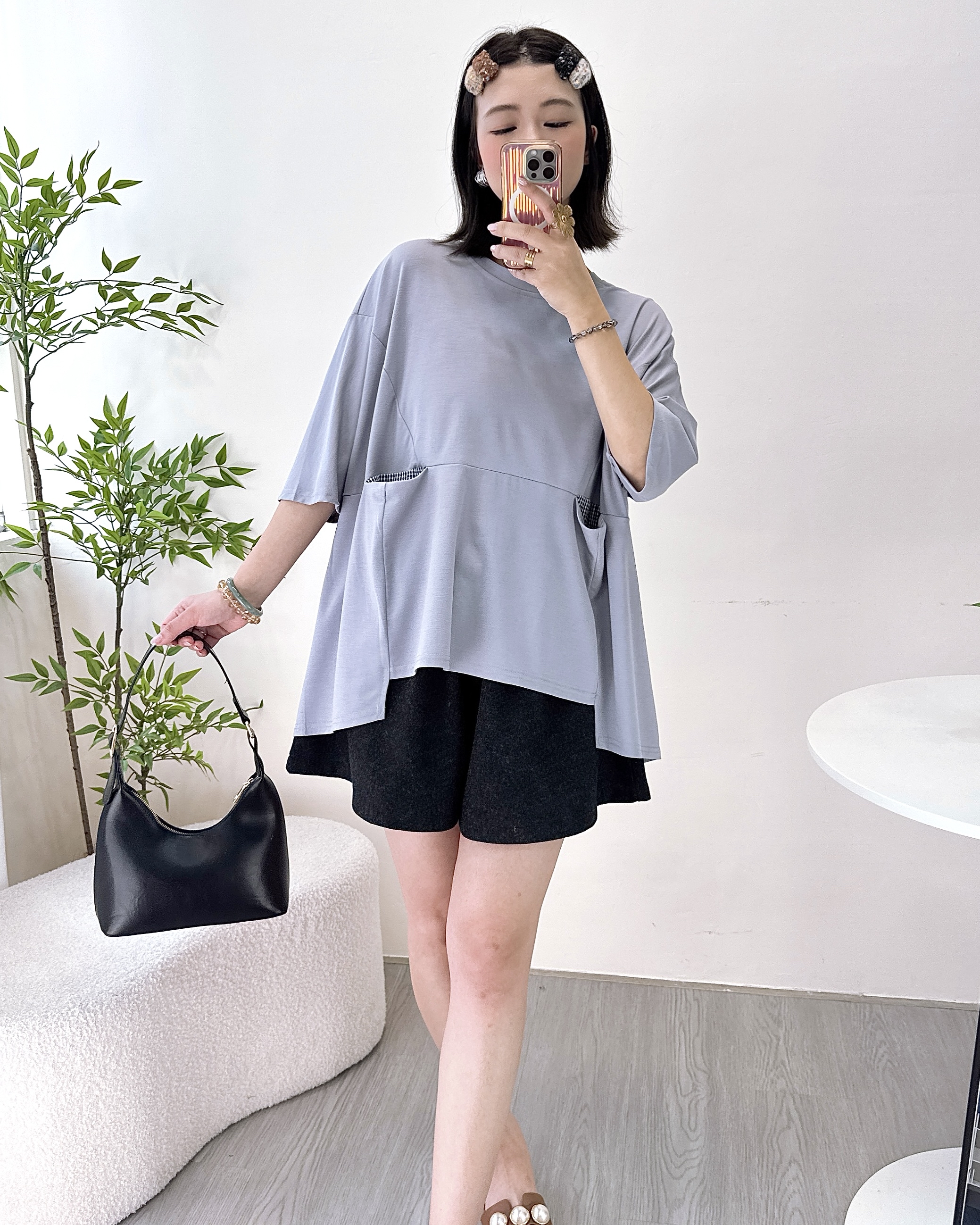 滑嘟嘟免燙冰絲牛奶棉上衣 3色