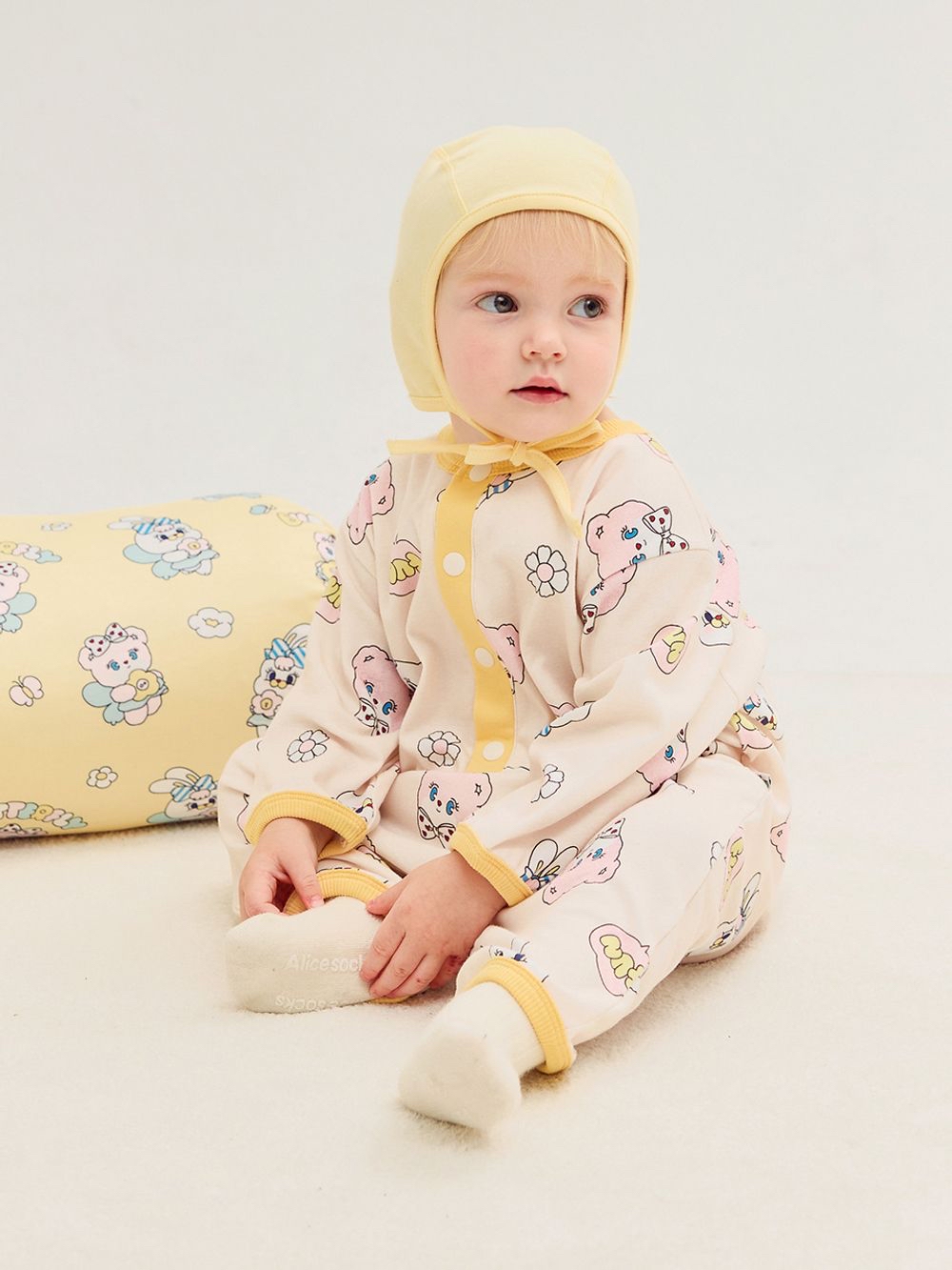 🌸預訂 韓國直送🌸🇰🇷Milk Baby x MOMOREI兩色人物印花寬鬆長袖連身服