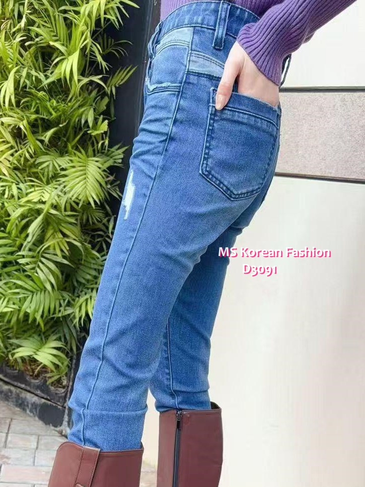 D3091 韓國🇰🇷小爛位型格slimcut牛