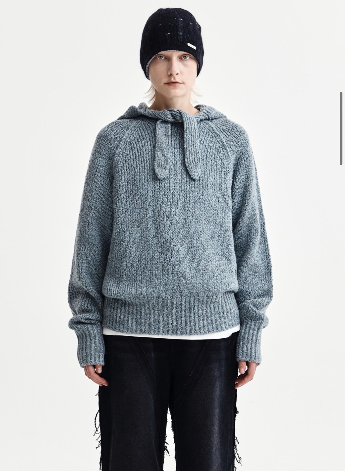 MATIN KIM 特價場 MUFFLER POINT HOODY PULLOVER