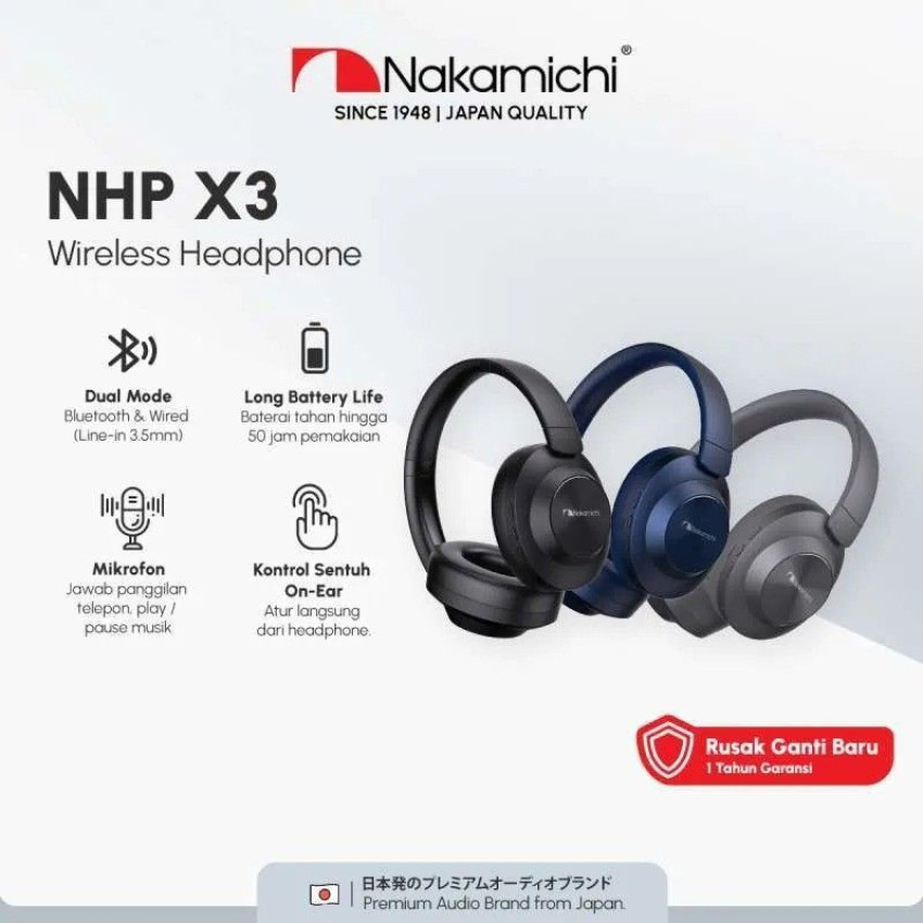 Nakamichi NHP-X3 頭戴式無線耳機