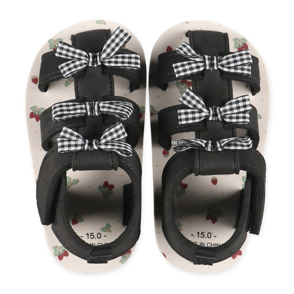 🇯🇵預訂 日本直送🇯🇵格紋蝴蝶結黑色EVA涼鞋
