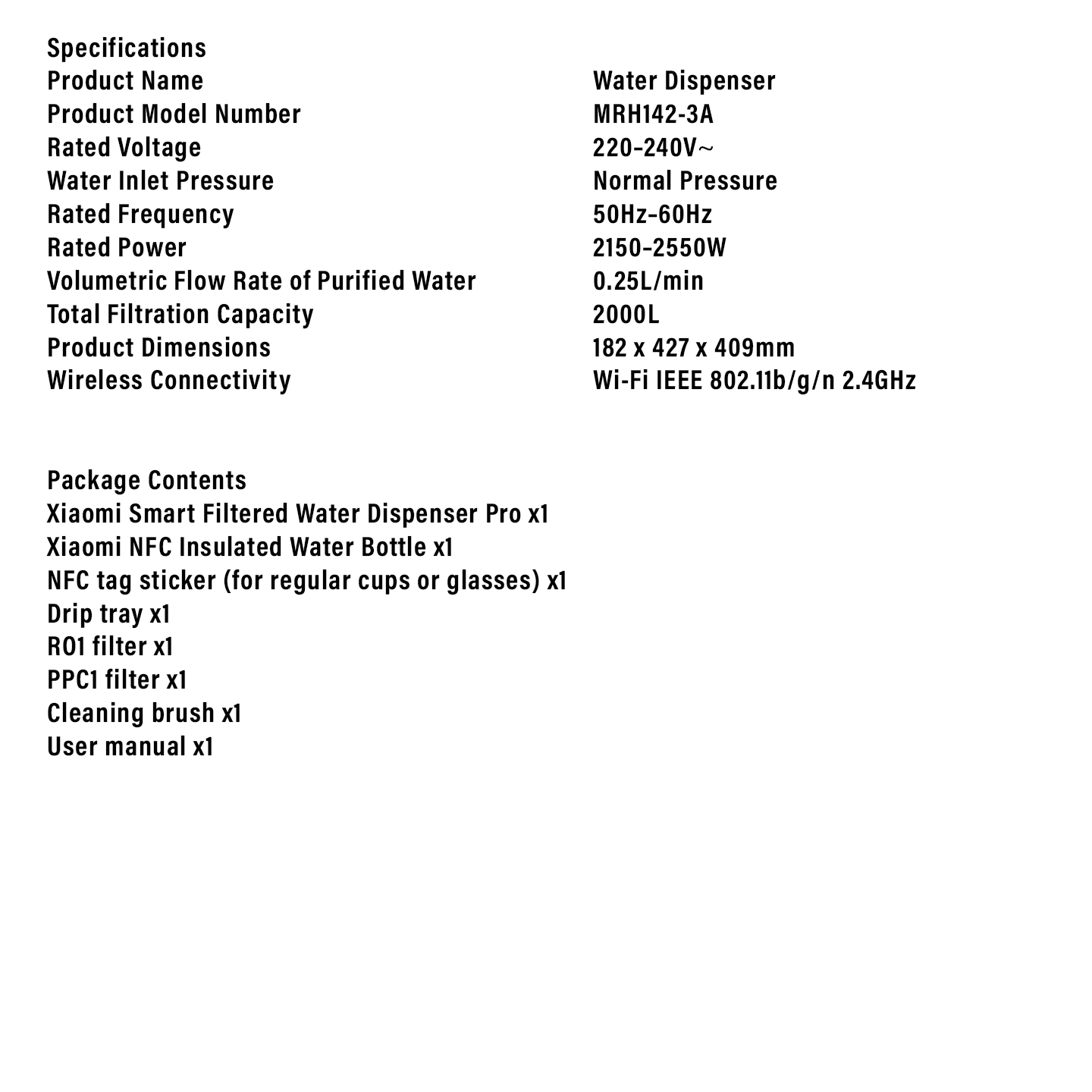 Xiaomi Smart Filtered Water Dispenser Pro RO (BHR8176GB)