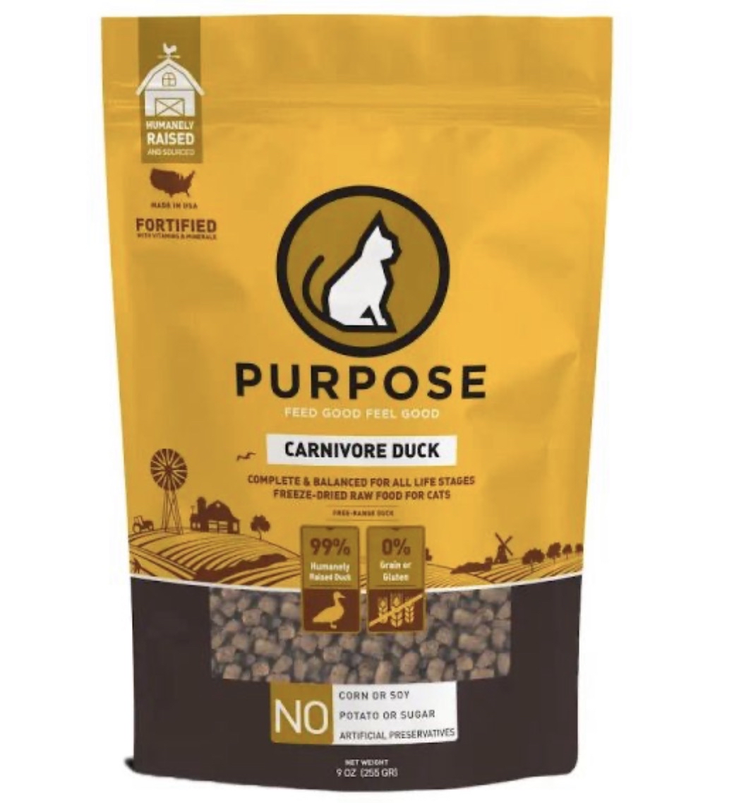 Purpose 普斯 單一蛋白 鴨肉凍乾生肉主糧 (貓用) 9oz